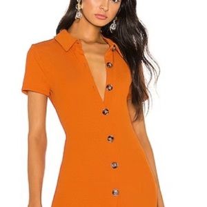 Revolve X Privacy Please Andy mini dress in Moroccan orange